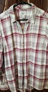 Bass plaid flannel button down shirt